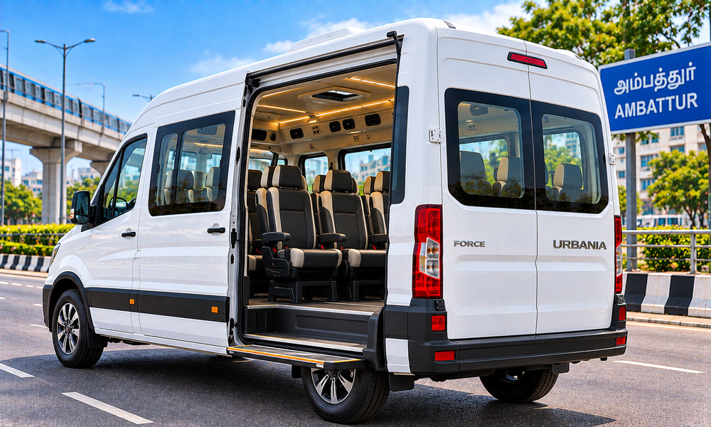 Passenger cabin and seating in a Force Urbania