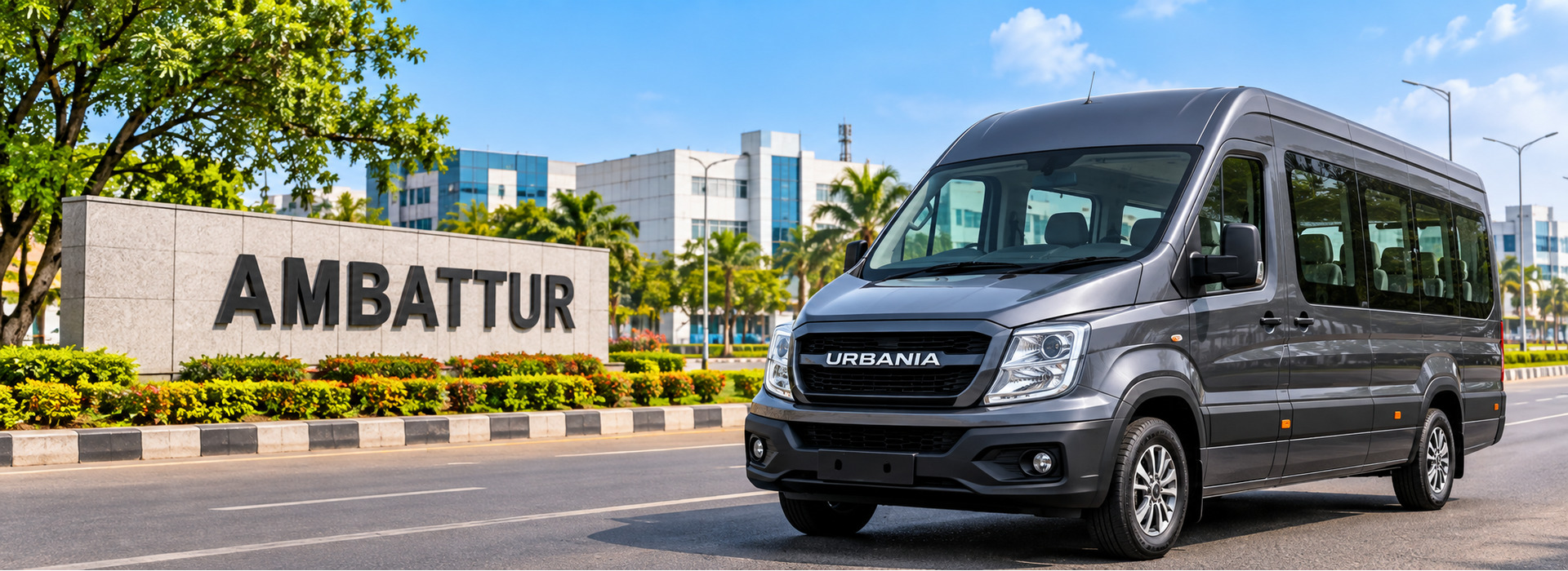 12 seater Force Urbania Tempo Traveller rental in Ambattur for comfortable group journeys