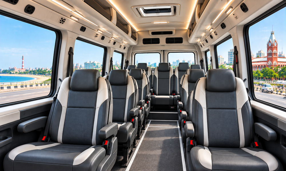 Passenger cabin and seating in a Force Urbania