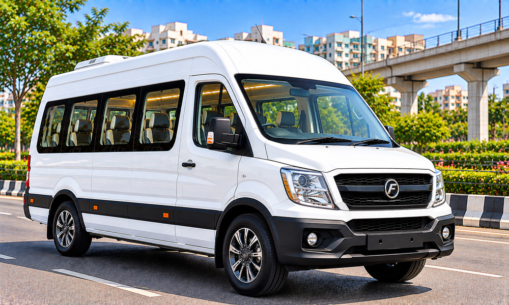 Tempo Traveller rental vehicle for an outstation journey from Mogappair