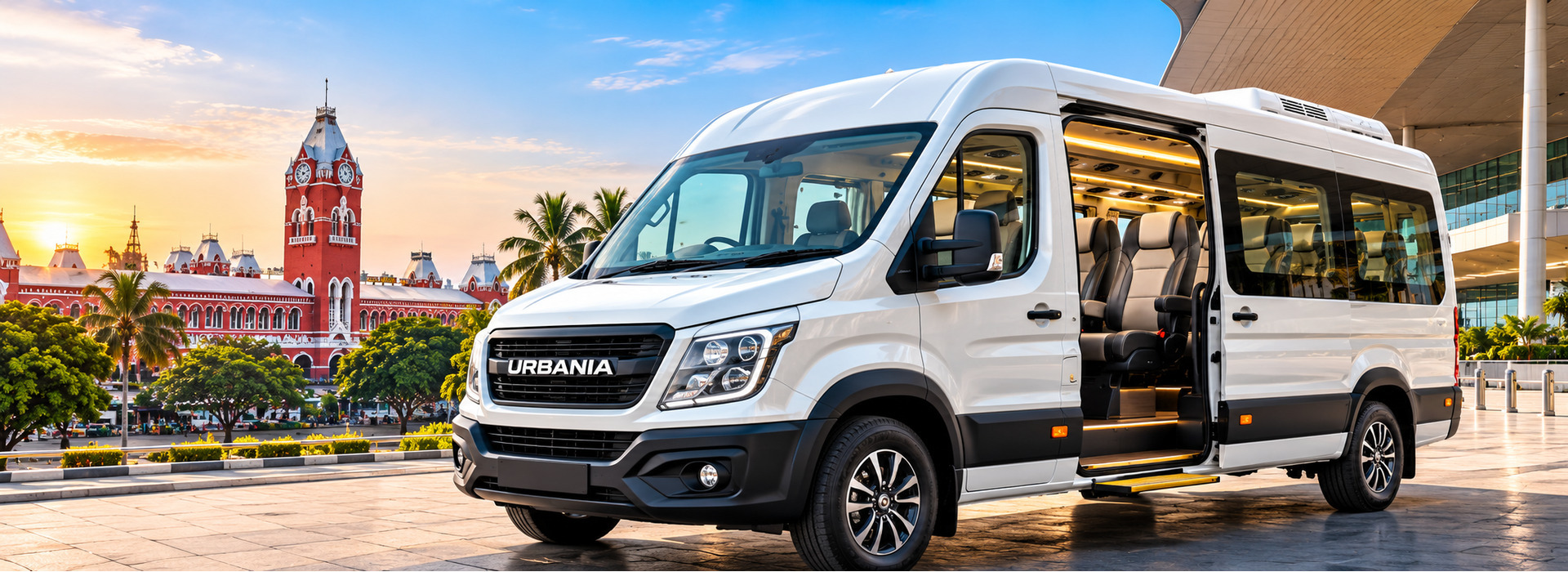 Urbania Tempo Traveller rental in Chennai for comfortable group journeys