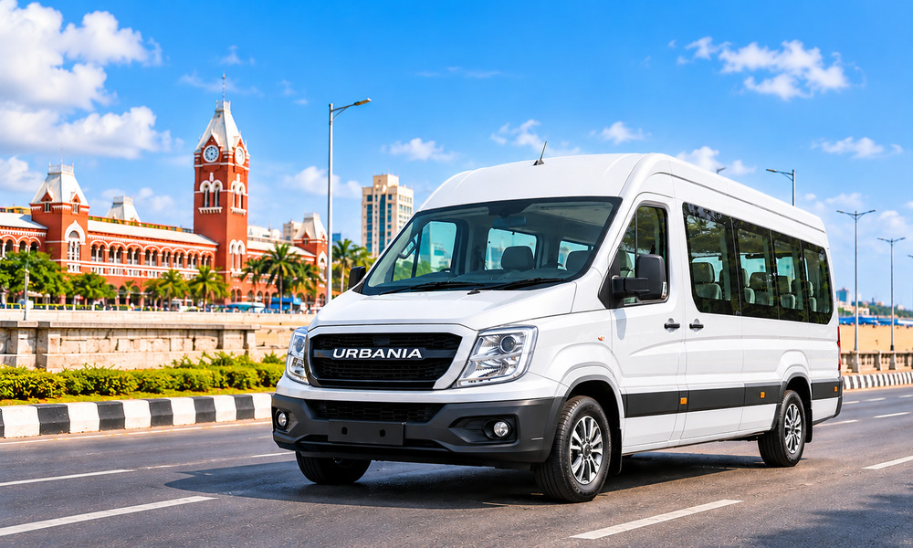 Spacious Urbania vehicle arranged for group travel from Chennai