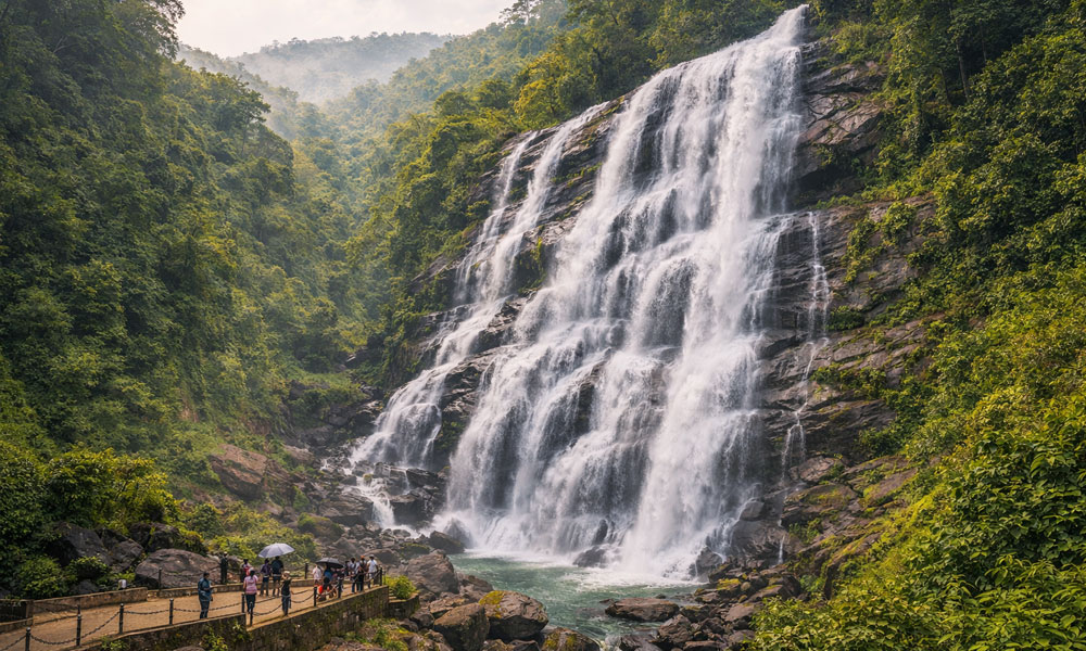 Cheeyappara Waterfalls along the route to Munnar