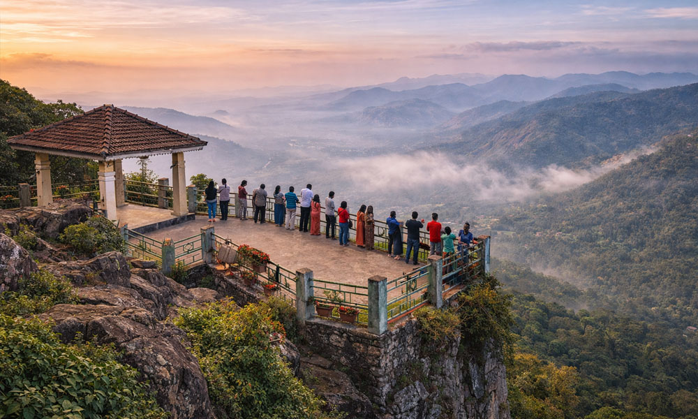 Lady's Seat viewpoint overlooking the valley in Yercaud